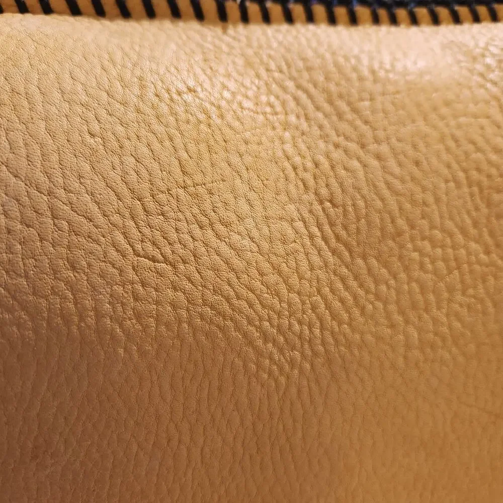 Vintage 70s Artisan Wool Leather Folk Art Tribal Boho Hand Stitched Pillow 20x15